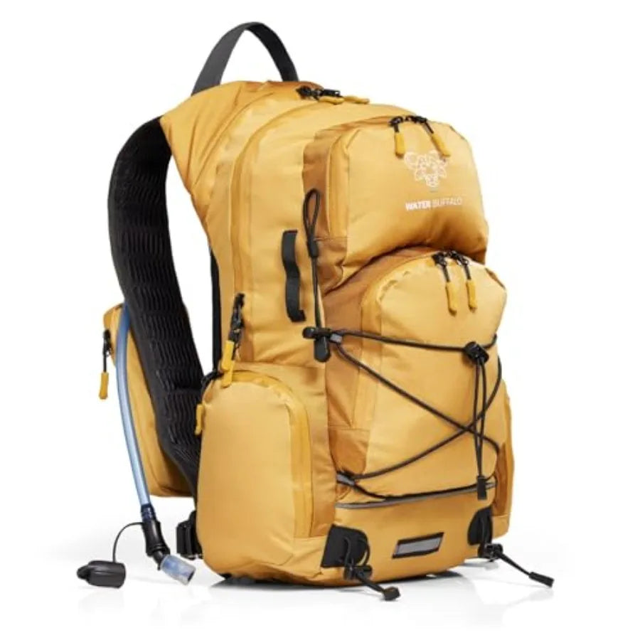 Hydration Backpack For Hiking 22L Water Bladder With Waterproof Zippers
