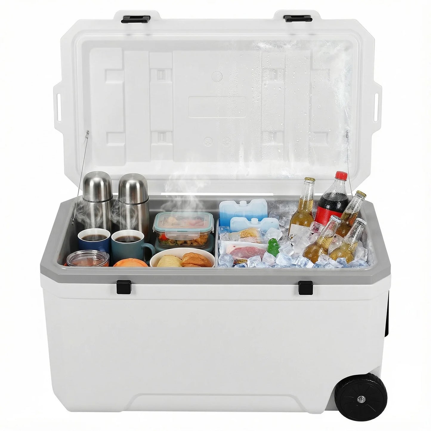 Rotomolded Hard Plastic Cooler With Wheels For Outdoor Camping Insulated