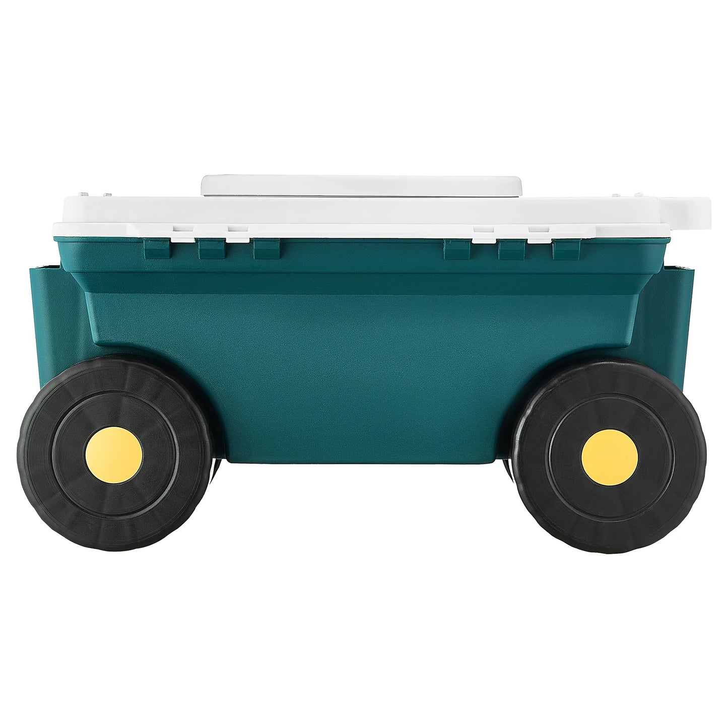 SucceBuy Garden Cart With Seat 2 In 1 Rolling Wagon