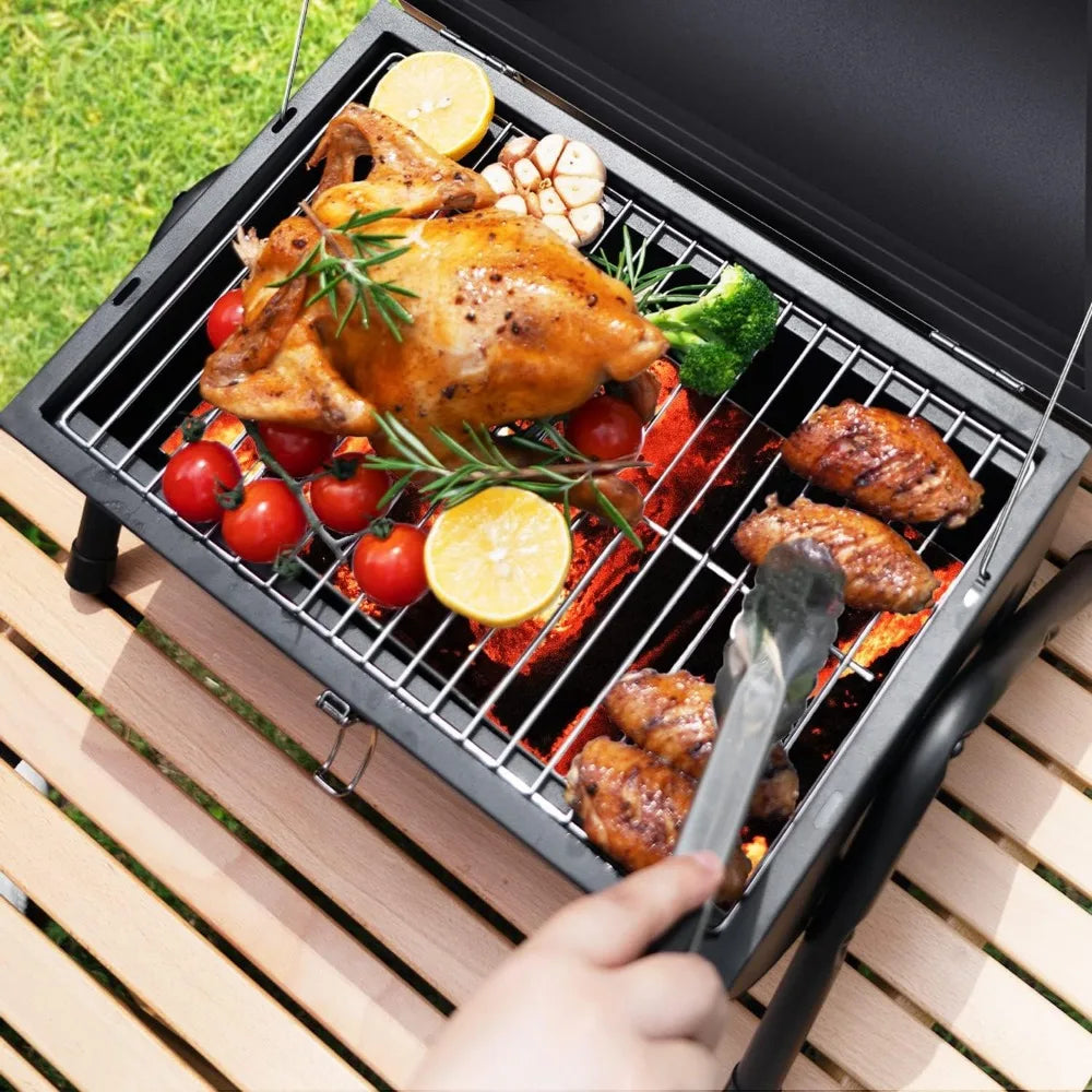 NBVCX Portable Charcoal Tabletop Grill For Outdoor BBQ And Camping