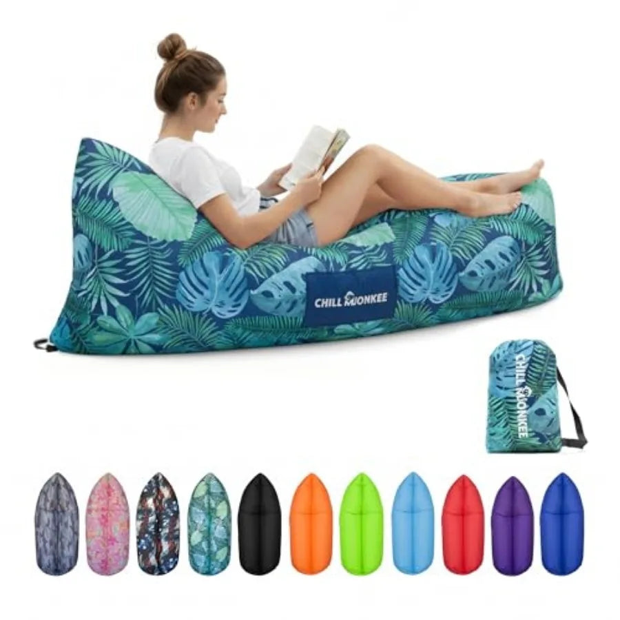 Portable Inflatable Lounger For Beach And Camping Self Inflating Air Couch