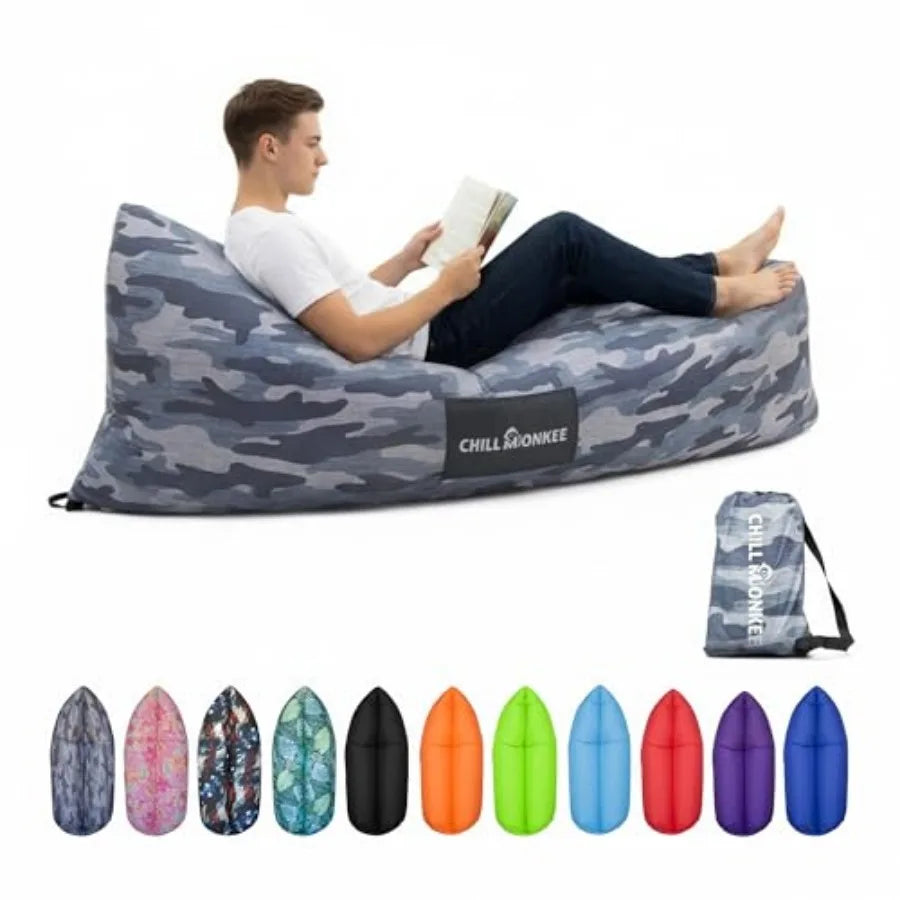 Portable Inflatable Lounger For Beach And Camping Self Inflating Air Couch