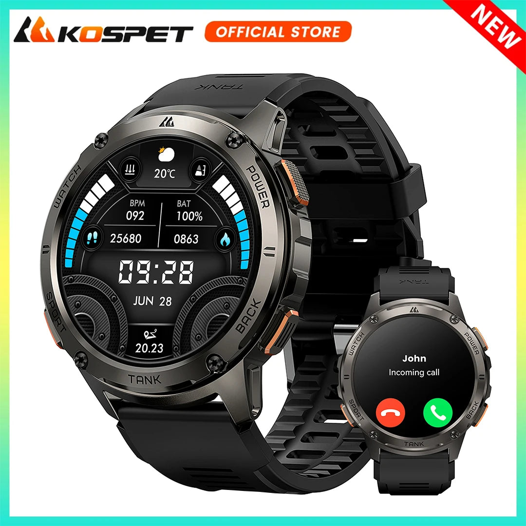 Kospet Tank T3 Smartwatch With Amoled Display And Fitness Tracking