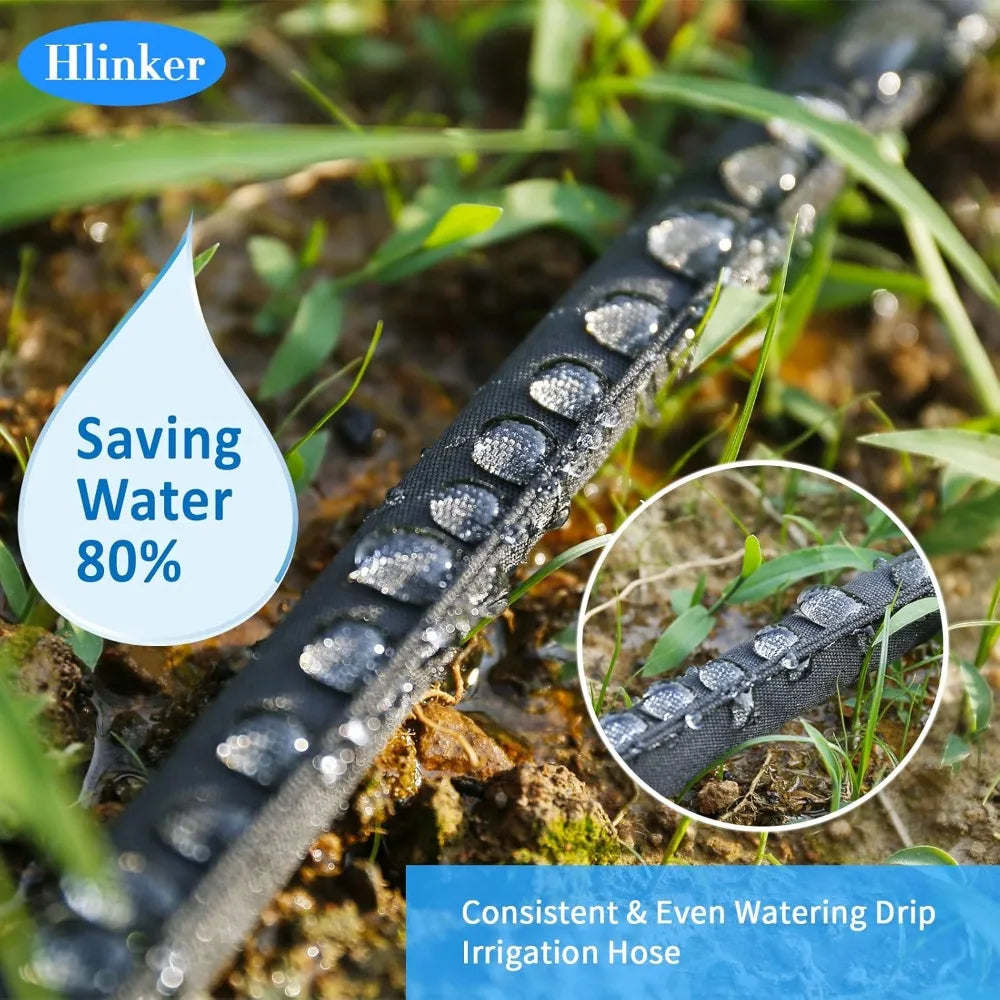 Flat Soaker Hose for Garden Beds Leakproof Heavy Duty Irrigation