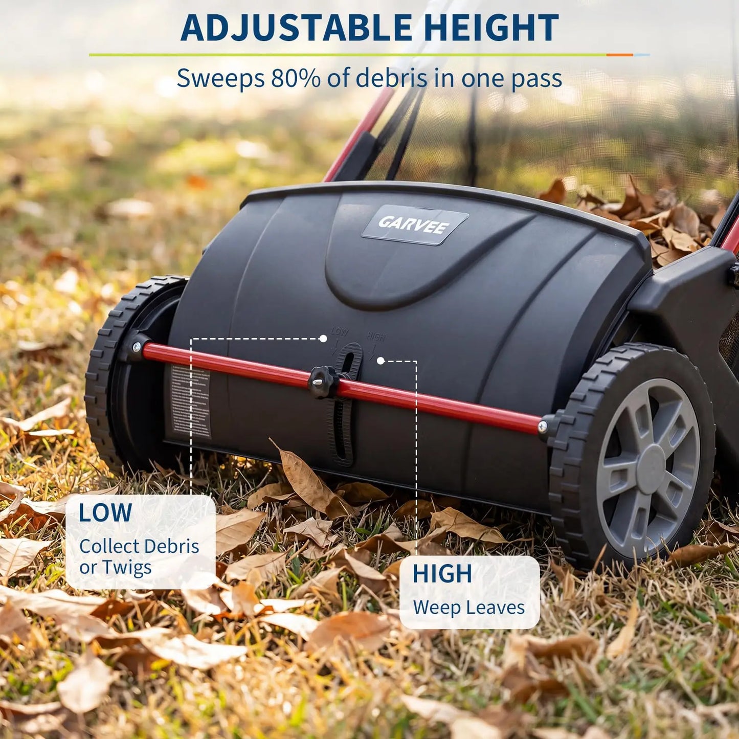 HiMISS Lawn Sweeper Manual Yard Leaf And Grass Collector Hopper