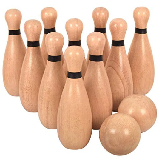 YAO HUI HUANG Outdoor Lawn Bowling Set Rubber Wood Composite