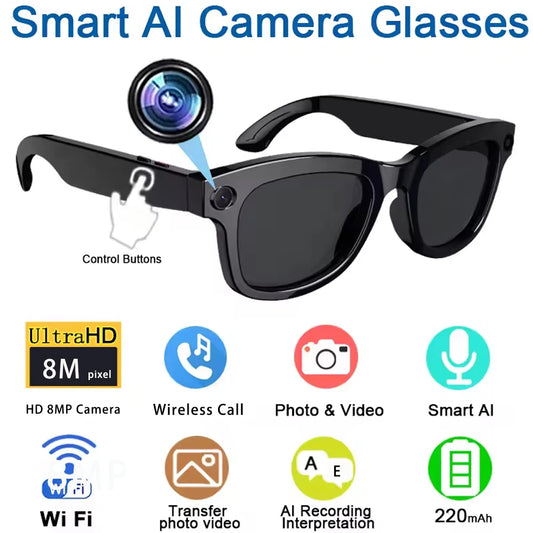 SENBONO Smart Glasses AI Translator With 8MP Camera 4K Video