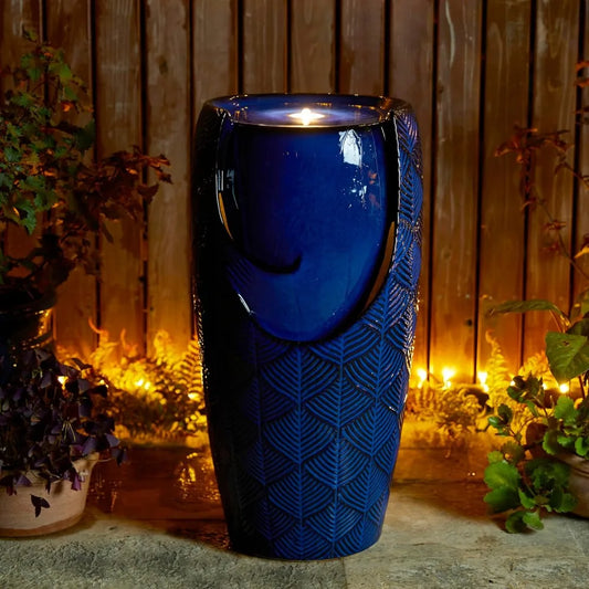 Ceramic Vase Outdoor Water Fountain for Patio Garden