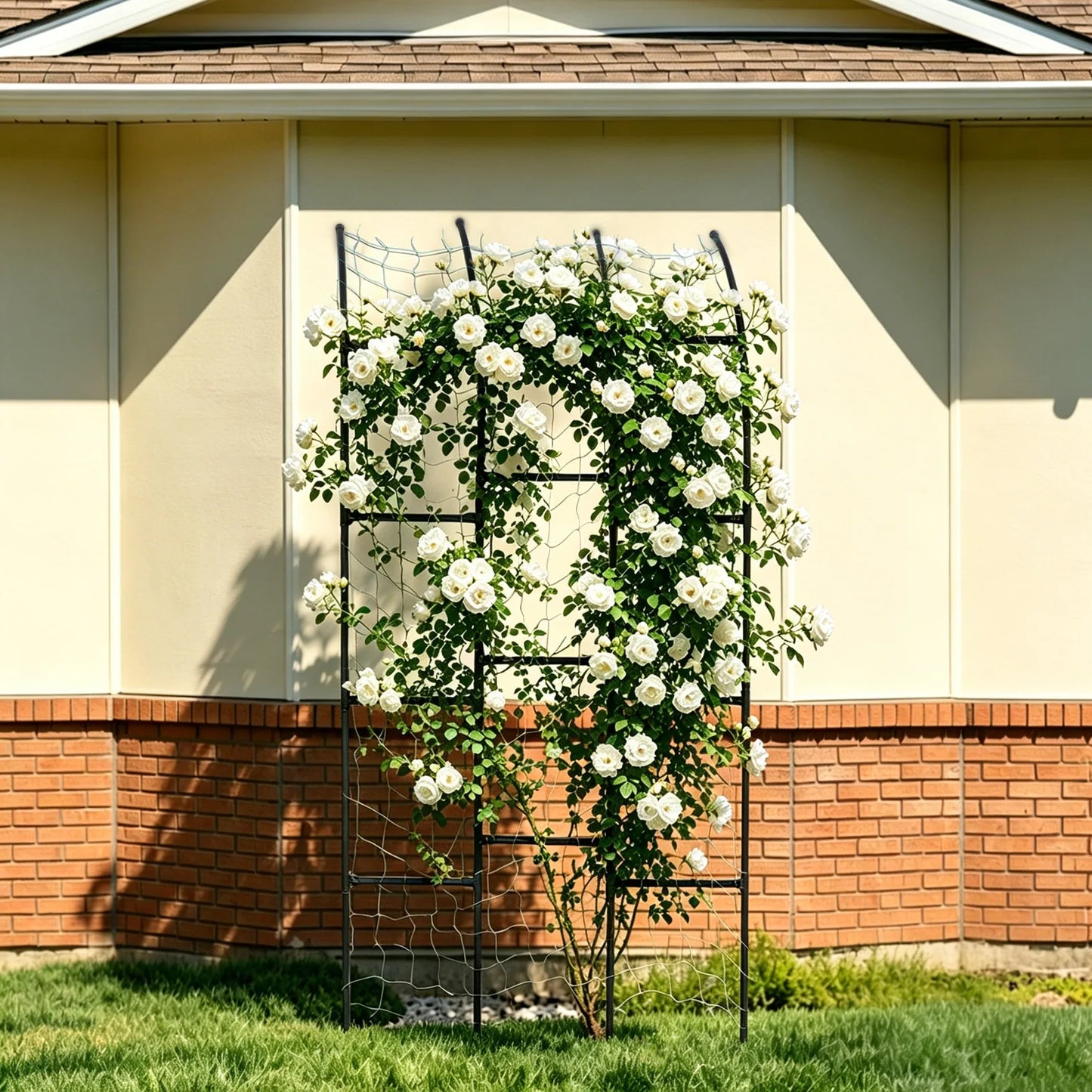 Metal Garden Arch Trellis 80*90*210CM Vegetable Plant Climbing Frame for Wedding Party Climbing Plant Outdoor Indoor
