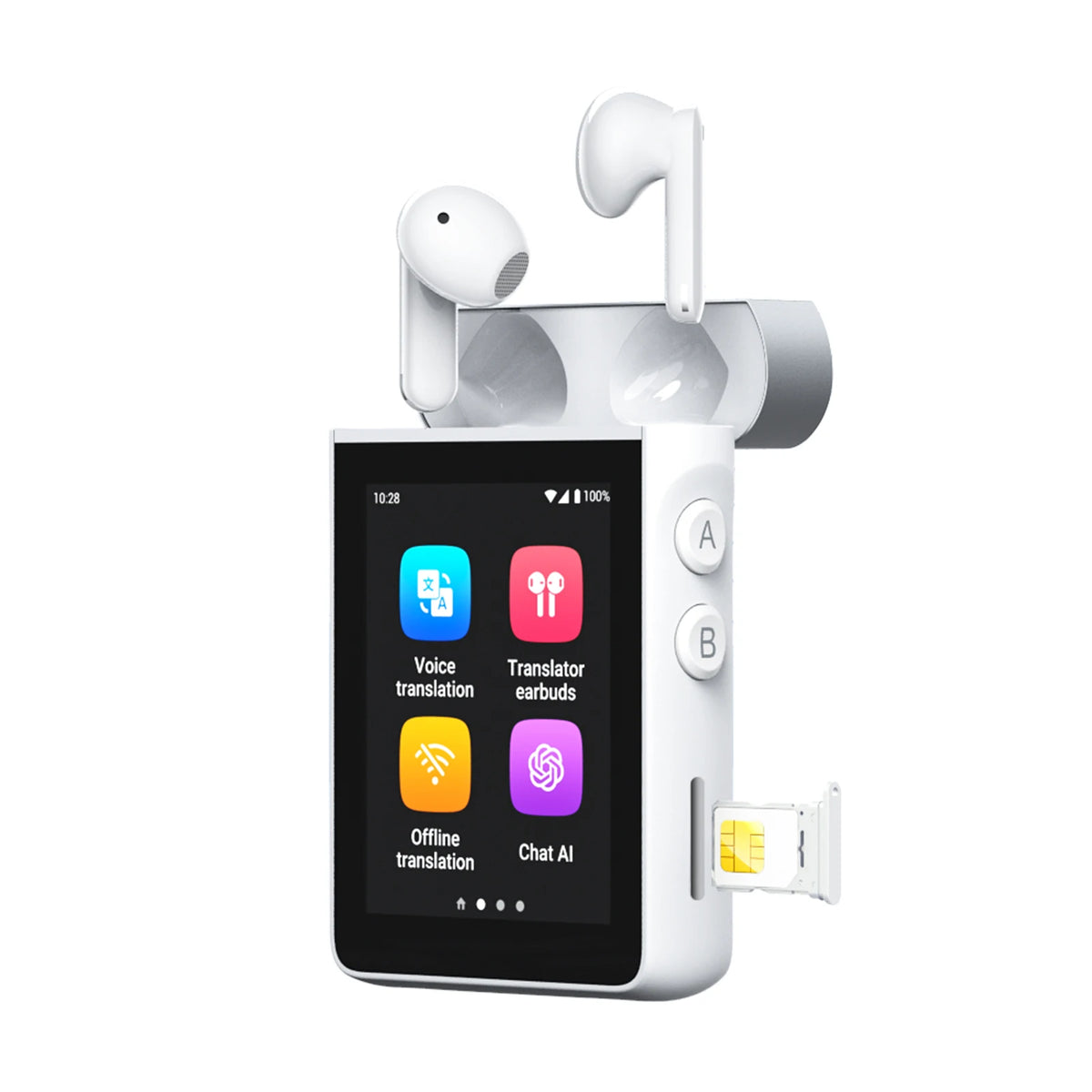 Wooask A9 AI Translator Earbuds With 4G WiFi ChatGPT Translation