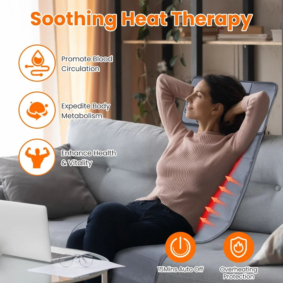 Electric Massage Mat Full Body Massager With Heating Kneading And Vibrating