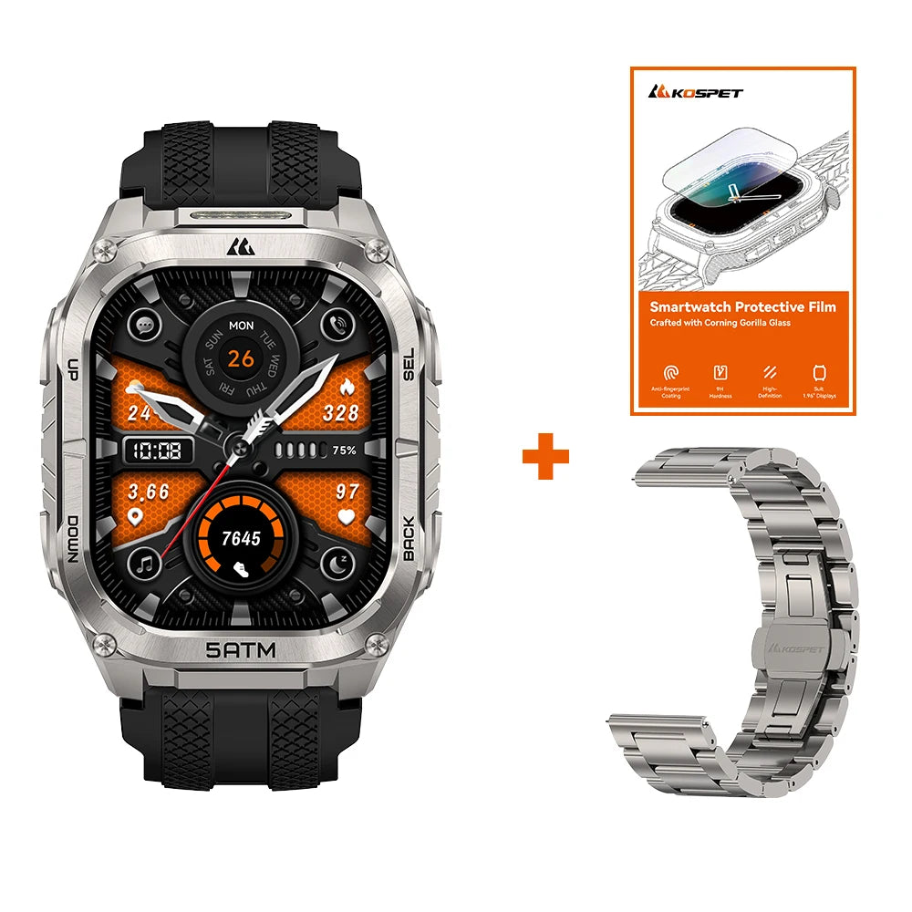 Kospe Tank M4C GPS Smartwatch MIL-STD-810H 5ATM Waterproof