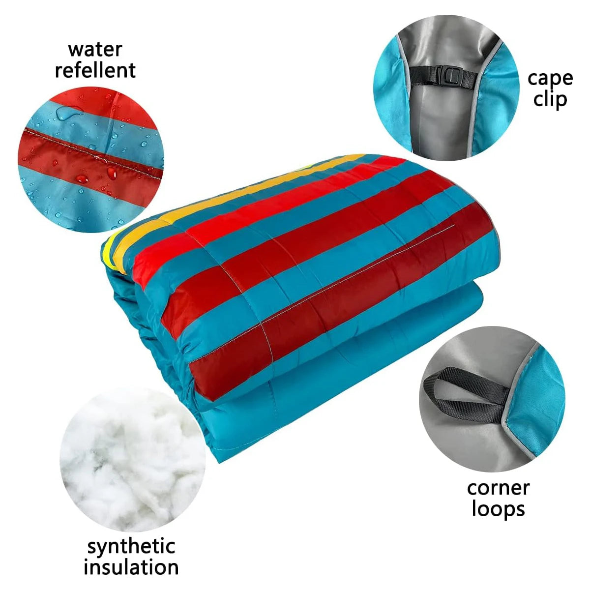 Outdoor Camping Blanket Fluffy Waterproof Warm Portable Storage Bag Hiking Picnic Car Use Multi-Functional Blanket