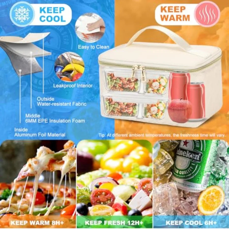 Lunch Backpack With Insulated Lunch Bag And Laptop Compartment Cooler