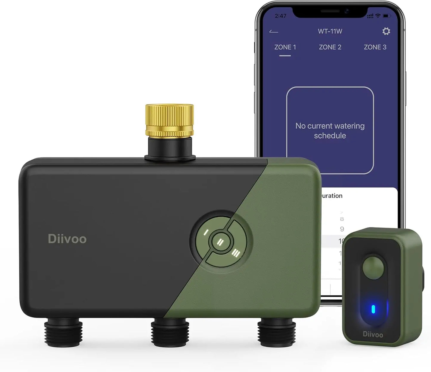 Diivoo Garden WiFi Watering Timer 1-4 Zones Automatic Irrigation Controller