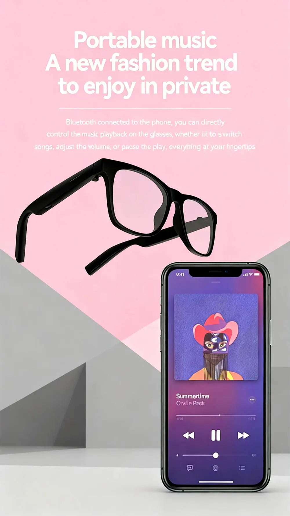 Chotog AI Smart Glasses With Video Recorder And Bluetooth