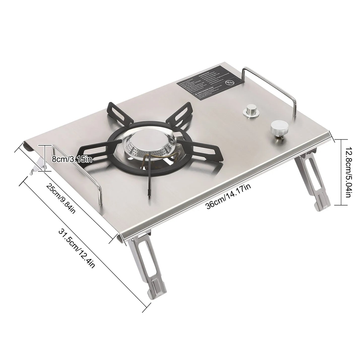 Portable Outdoor Folding Gas Stove 4 Foldable Leg Cotton Padded Storage Bag Insulated Handle Even Flame Holes Electronic Ignition Camping Cooker Infinitely Adjustable Flame Tabletop Inlay Gas Burner For Mountaineering Spring