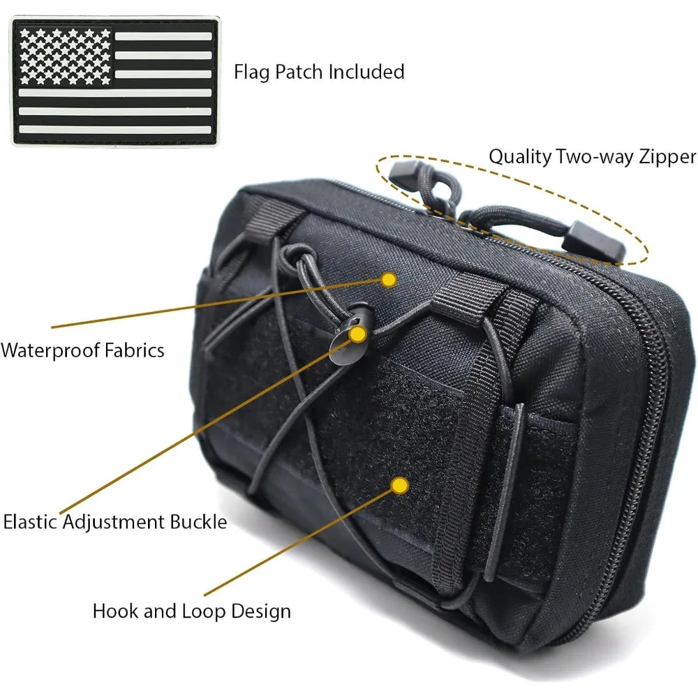 Compact Tactical MOLLE Pouch EDC Utility Bag Waist Pack First Aid Kit