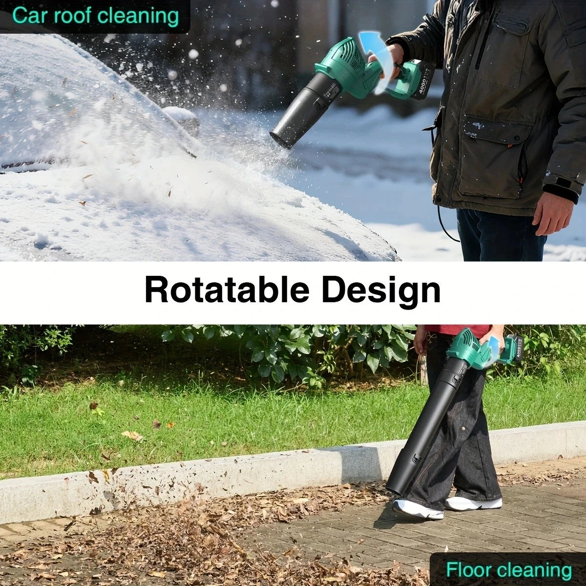 Taskstar 550CFM Cordless Leaf Blower 21V With 2 Batteries