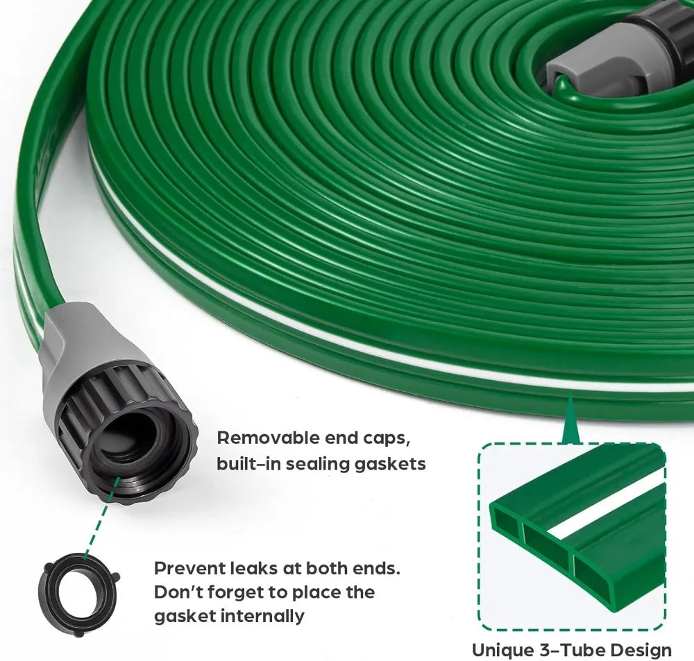 Three Tube Sprinkler Hose With Holes For Efficient Lawn Watering