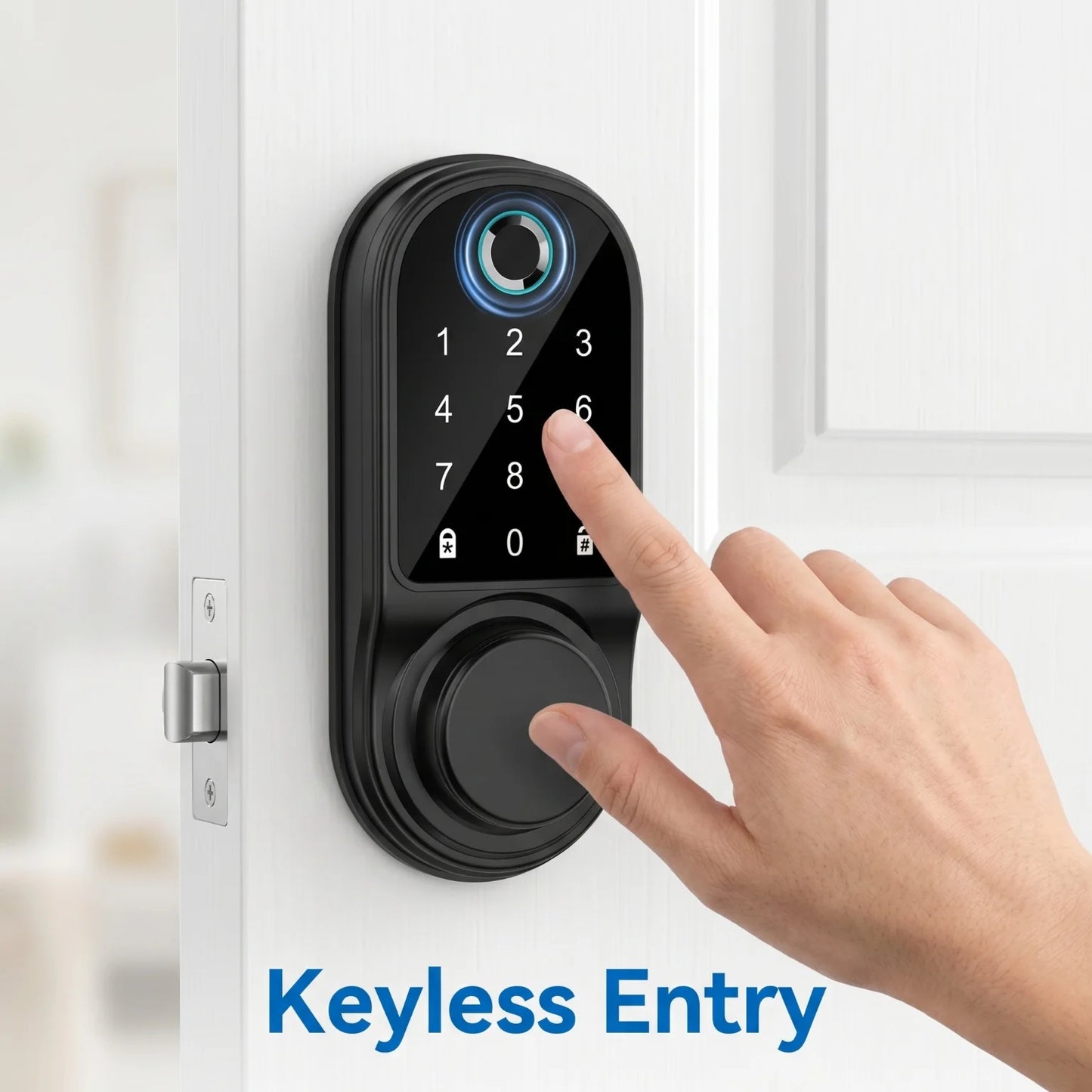 Bluetooth Smart Deadbolt Lock Keyless Entry Fingerprint Touch Keypad