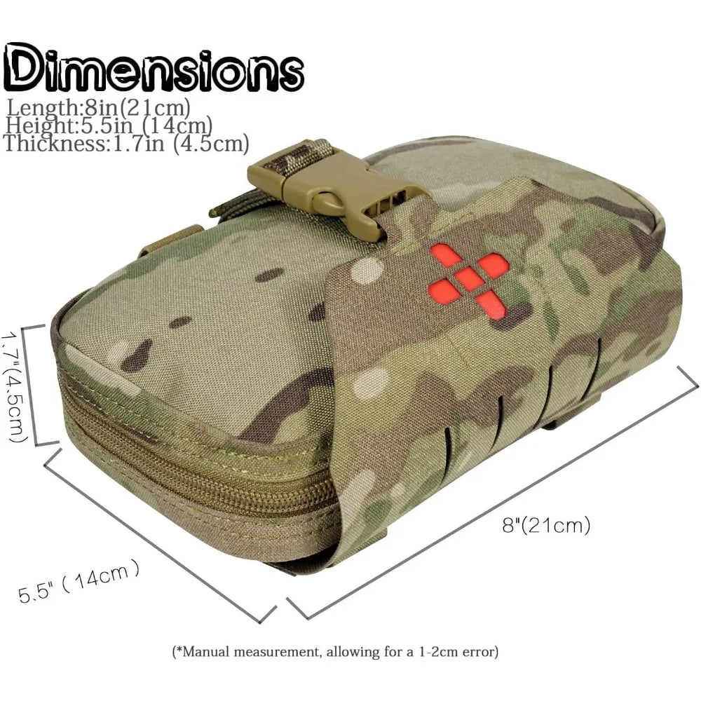 Rapid Deployment Tactical MOLLE Trauma Kit Pouch Quick Release Organizer