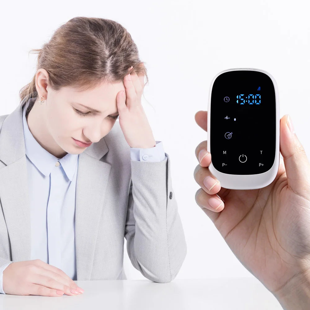 CES Device Brain Electronic Therapy Stimulation Device Massage Ear Clip Electrode Sleep Insomnia Cure