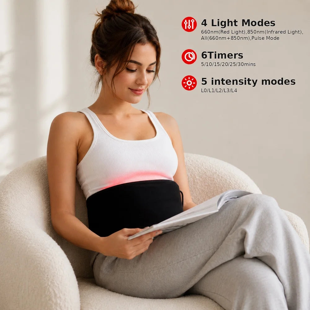 Red Light Therapy Belt Featuring 660Nm 850Nm Near Infrared Led