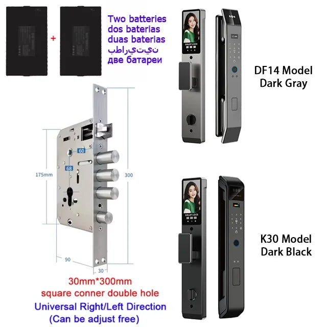YKESDL Smart Lock With Camera 3D Face Recognition And Fingerprint