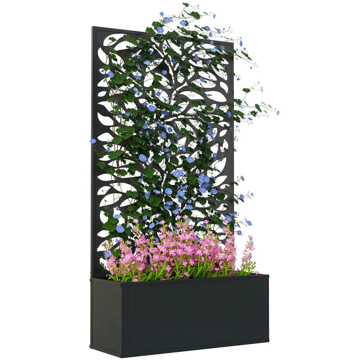 Garden Box with Privacy Panel, Outdoor Planter Box for Garden