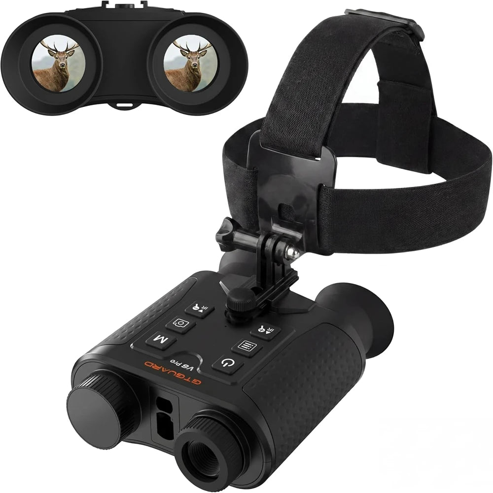 4K Night Vision Binoculars 8X Digital Zoom Infrafred Night Vision Goggles Telescope Day/Night Use for Outdoor Hunting Support Video & Photo