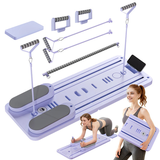 Foldable Pilates Bar Ab Board Core Trainer for Full Body