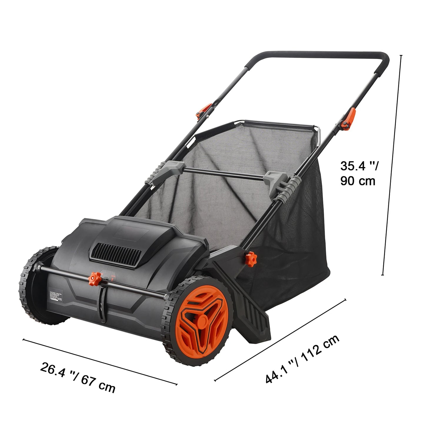 SucceBuy Tow Behind Lawn Sweeper Large Capacity Leaf And Grass