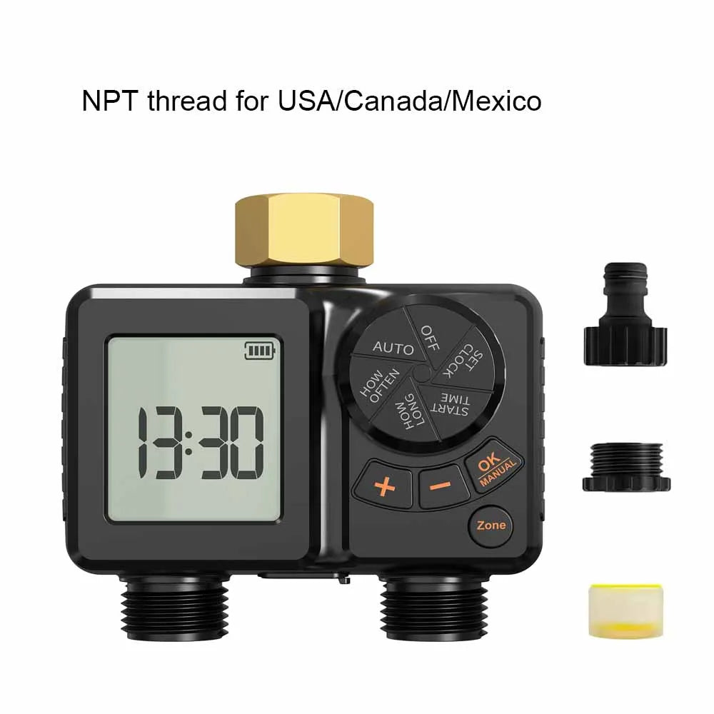 INSOMA IPX6 Garden Water Timer With Display USB C Rechargeable