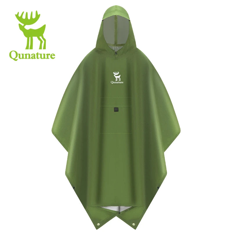 Qunature Raincoat Waterproof Lightweight Multisport Poncho