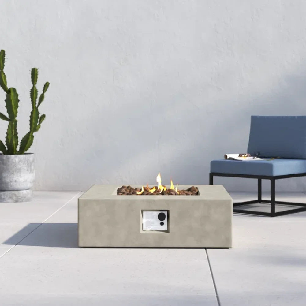 Concrete Outdoor Fire Pit Table For Garden And Patio
