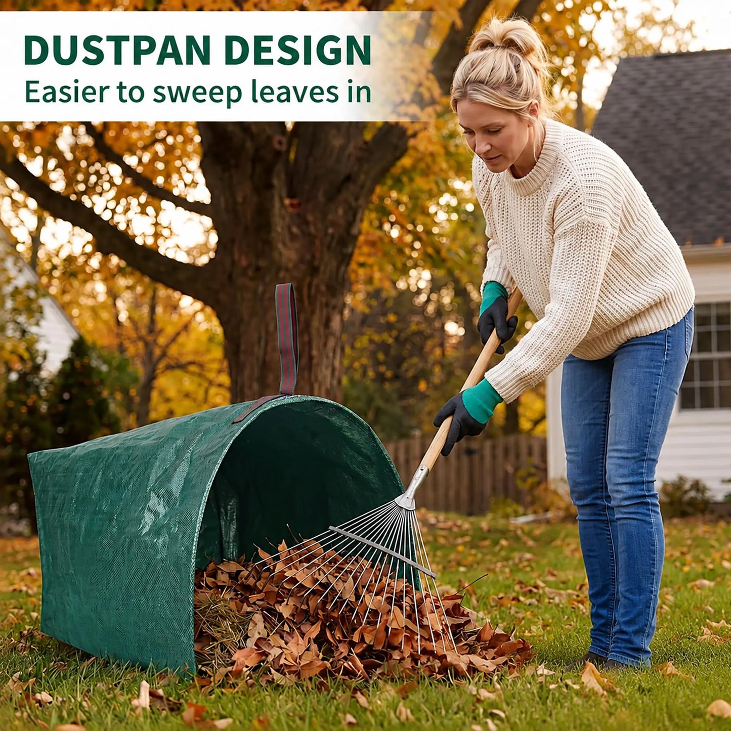 HiMISS 2 Pack Reusable Yard Waste Bags With Gloves