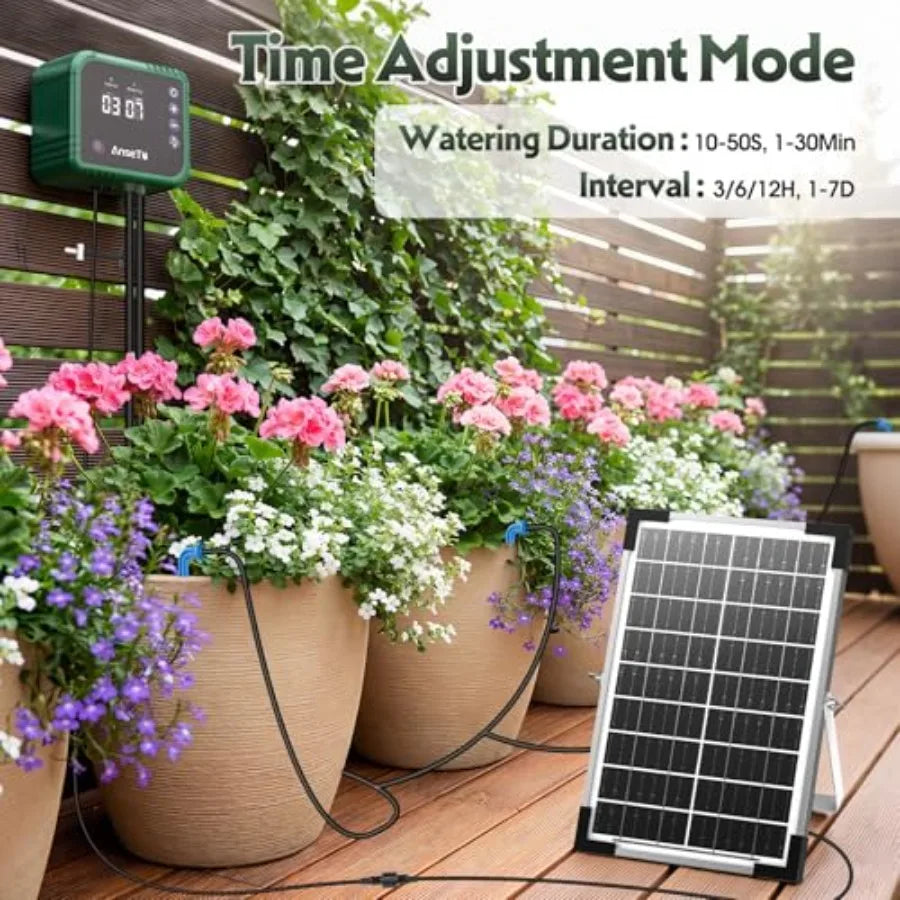 Solar Drip Irrigation System Garden Greenhouse Outdoor Automation