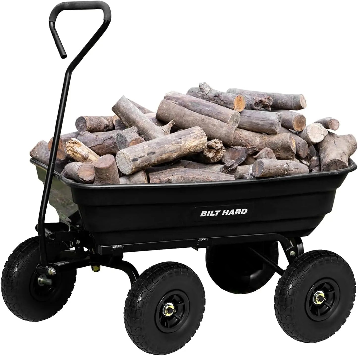 BILT HARD Yard Dump Cart No Flat Tires 600lb Capacity