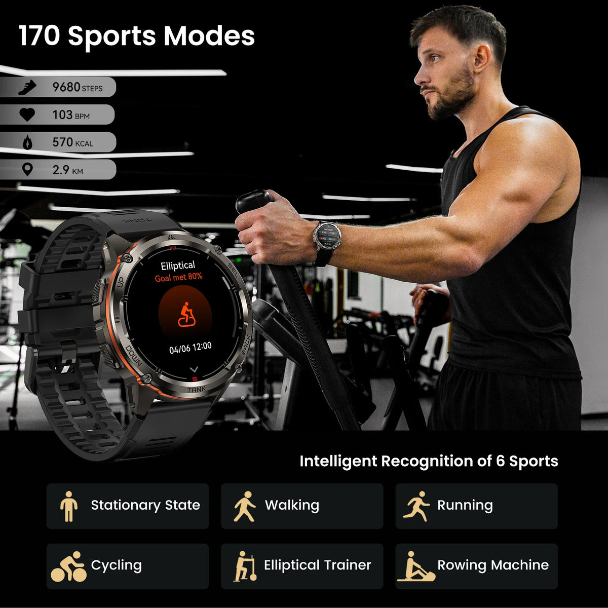 Kospet Tank T3 Ultra 2 GPS Smart Watch With Bluetooth