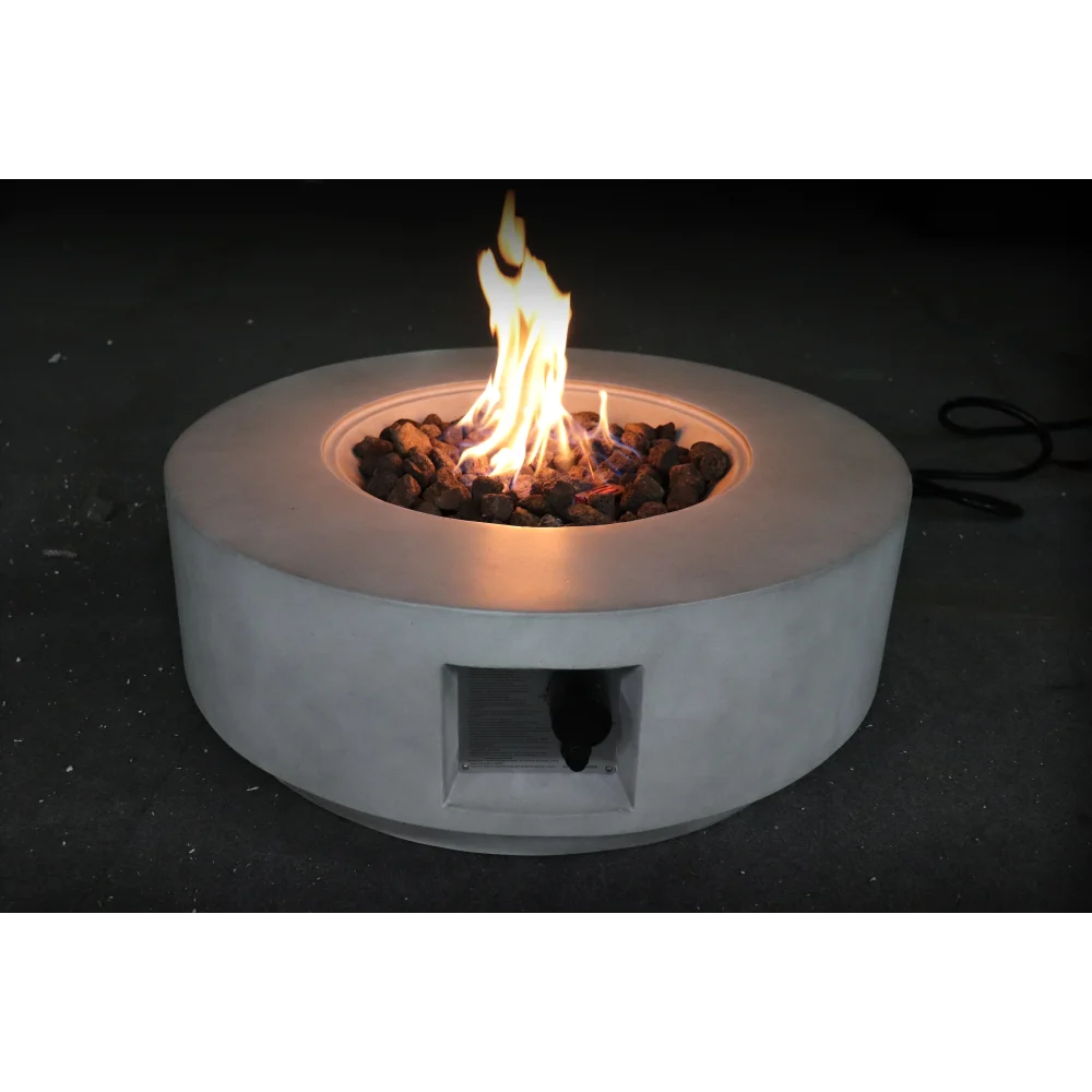 Fiber Reinforced Concrete Outdoor Fire Pit Table For Gas