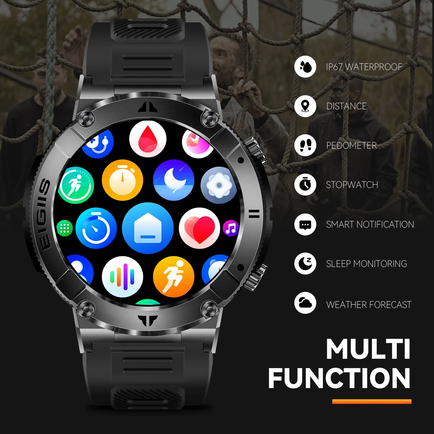 LaNikar Smartwatch TFT Display Bluetooth Blood Pressure Fitness Tracker