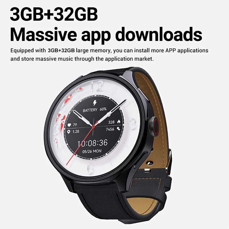 W And O Android 4G SIM Smartwatch AMOLED Display GPS