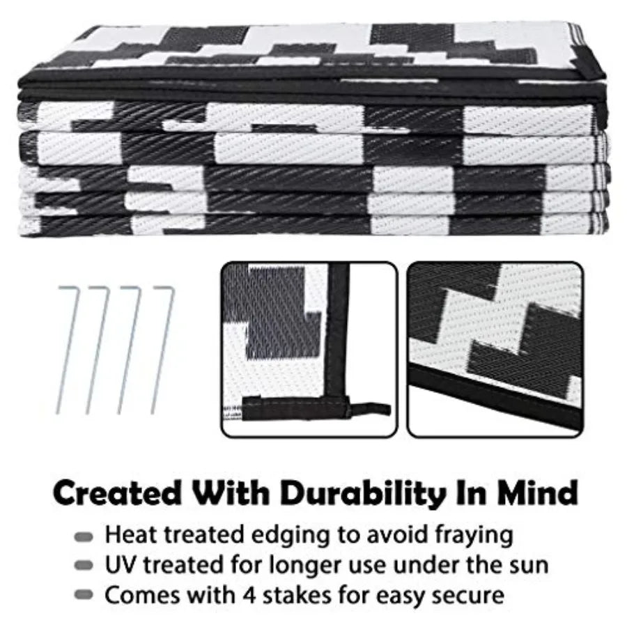 Waterproof Outdoor Rug for Patio Deck Backyard Camping