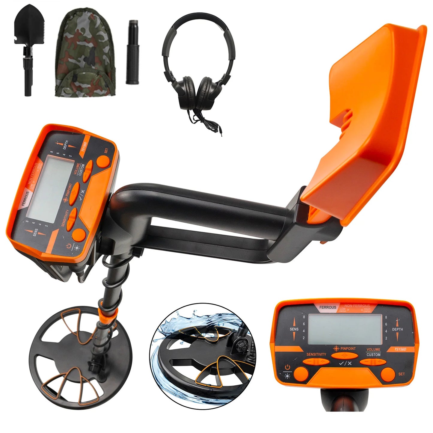 SucceBuy Metal Detector Waterproof Disc Underwater Underground High Accuracy Sensitive LCD Display Humanity for Adults Children