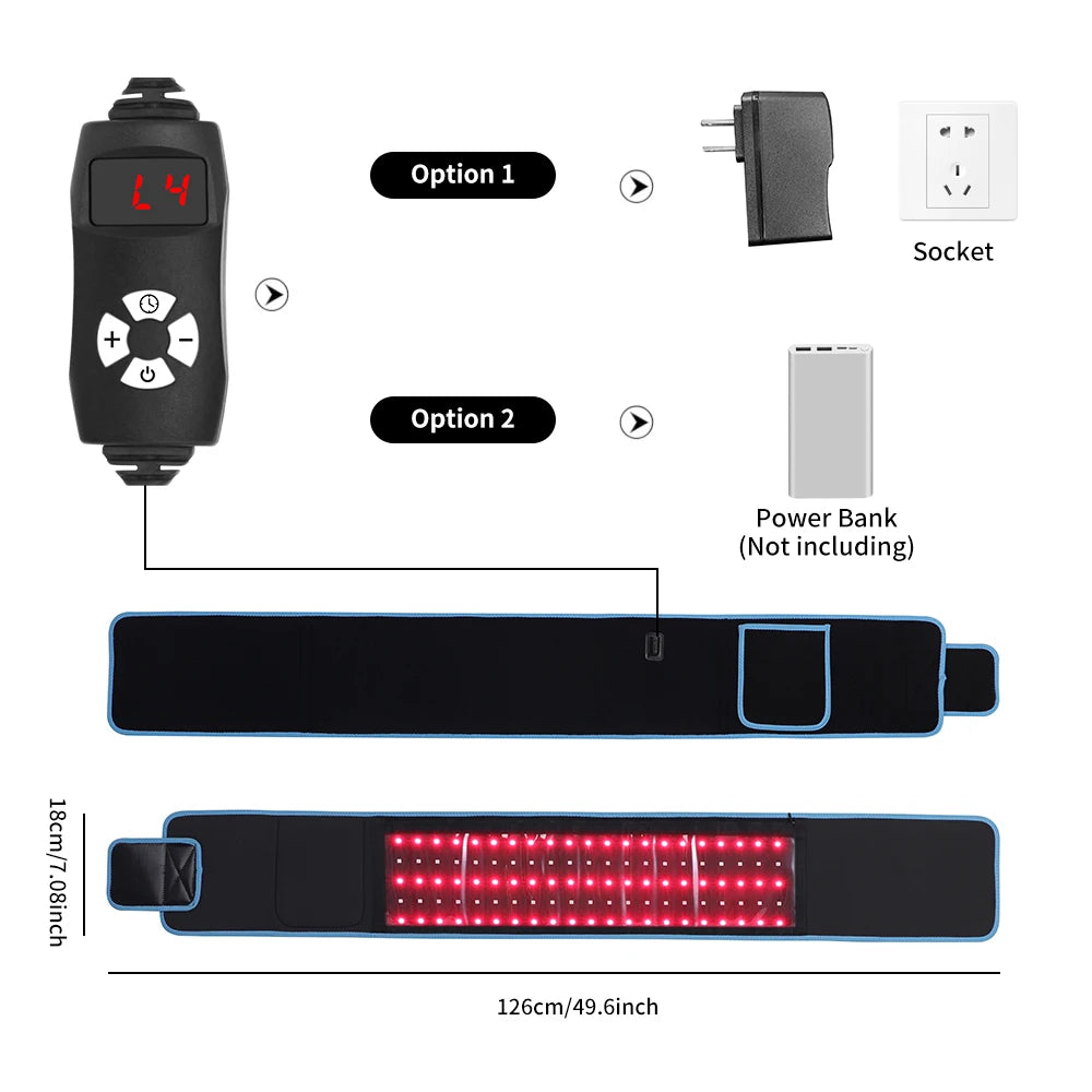 Near Infrared Red Light Therapy Wrap For Body Relaxation And Muscle Relief