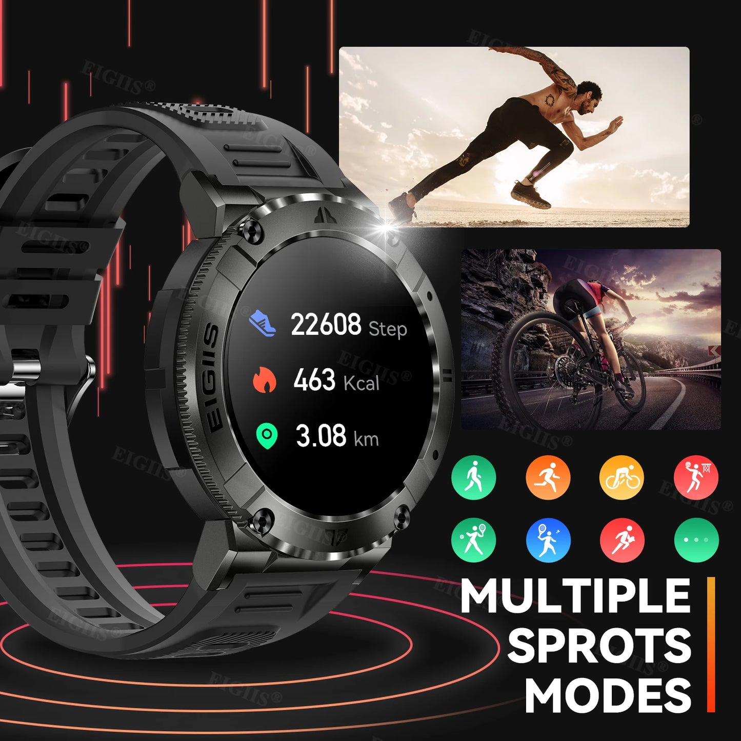 LaNikar Smartwatch TFT Display Bluetooth Blood Pressure Fitness Tracker