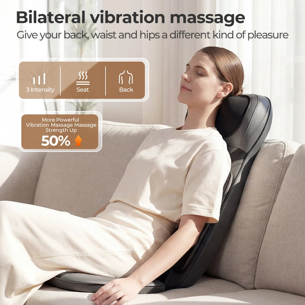 HIMOUTA Shiatsu Neck Back Massager With Heat Adjustable Intensity