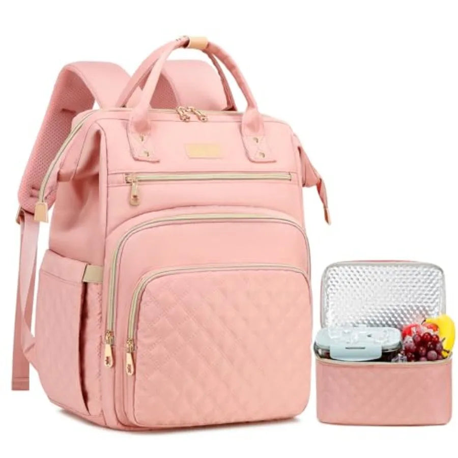 Lunch Backpack With Insulated Lunch Bag And Laptop Compartment Cooler