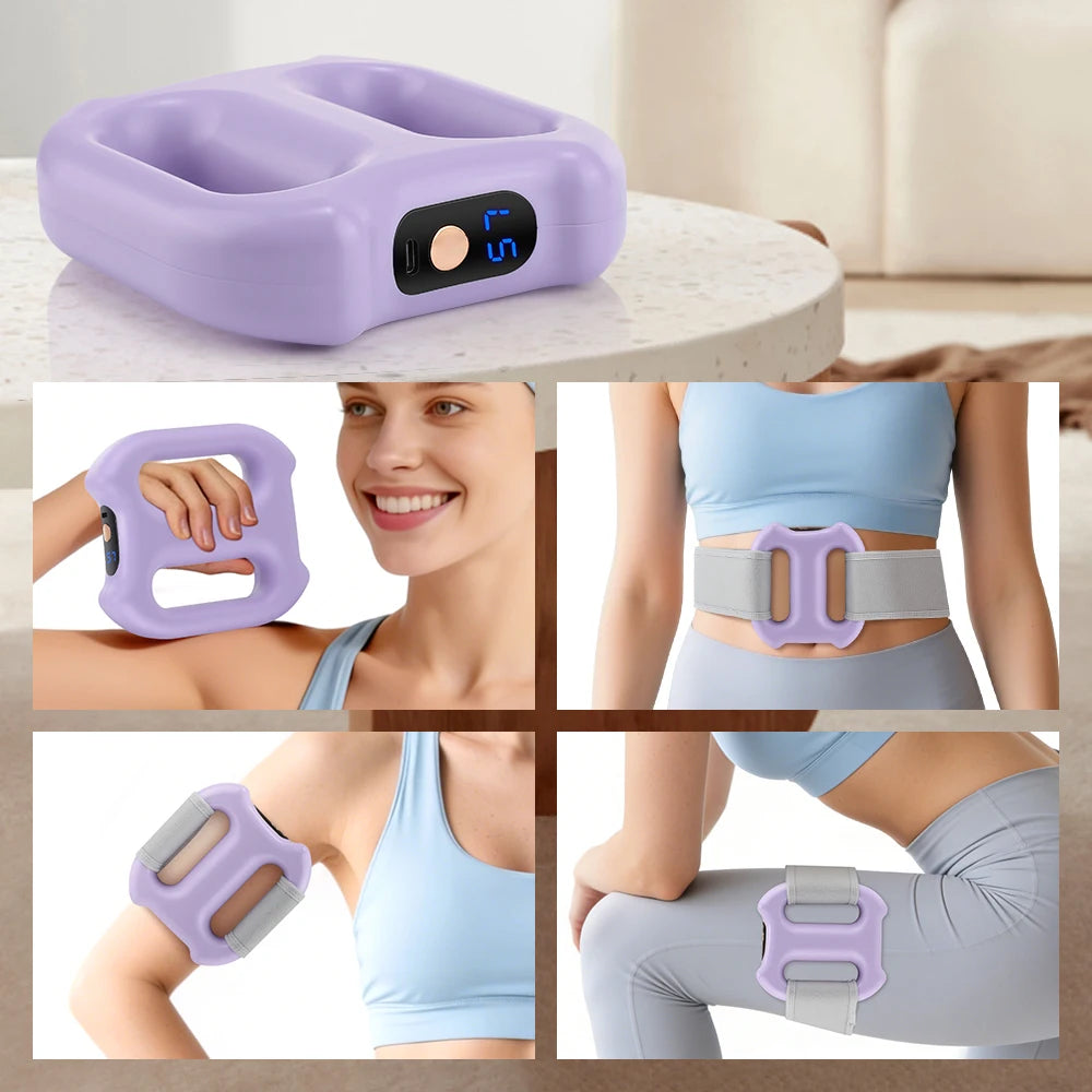 Electric Body Fascia Ring Portable Dual-Ring Vibration Fascia Massager For Back Waist Arm Leg Fat Burning Weight Loss Deep Tissue Muscle Fitness Massage Ring